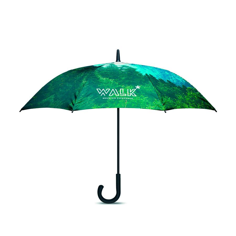 Sateenvarjo omalla logolla