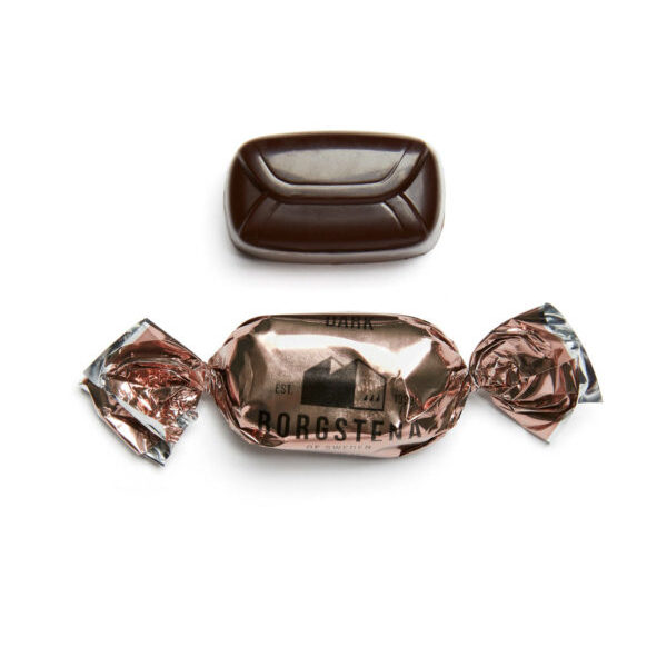 Käärekarkki tumma suklaa omalla logolla